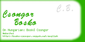 csongor bosko business card